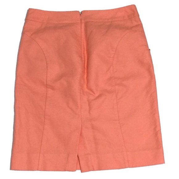 J. Crew Factory Melon Orange The Pencil Skirt with Pockets - Picture 2 of 16